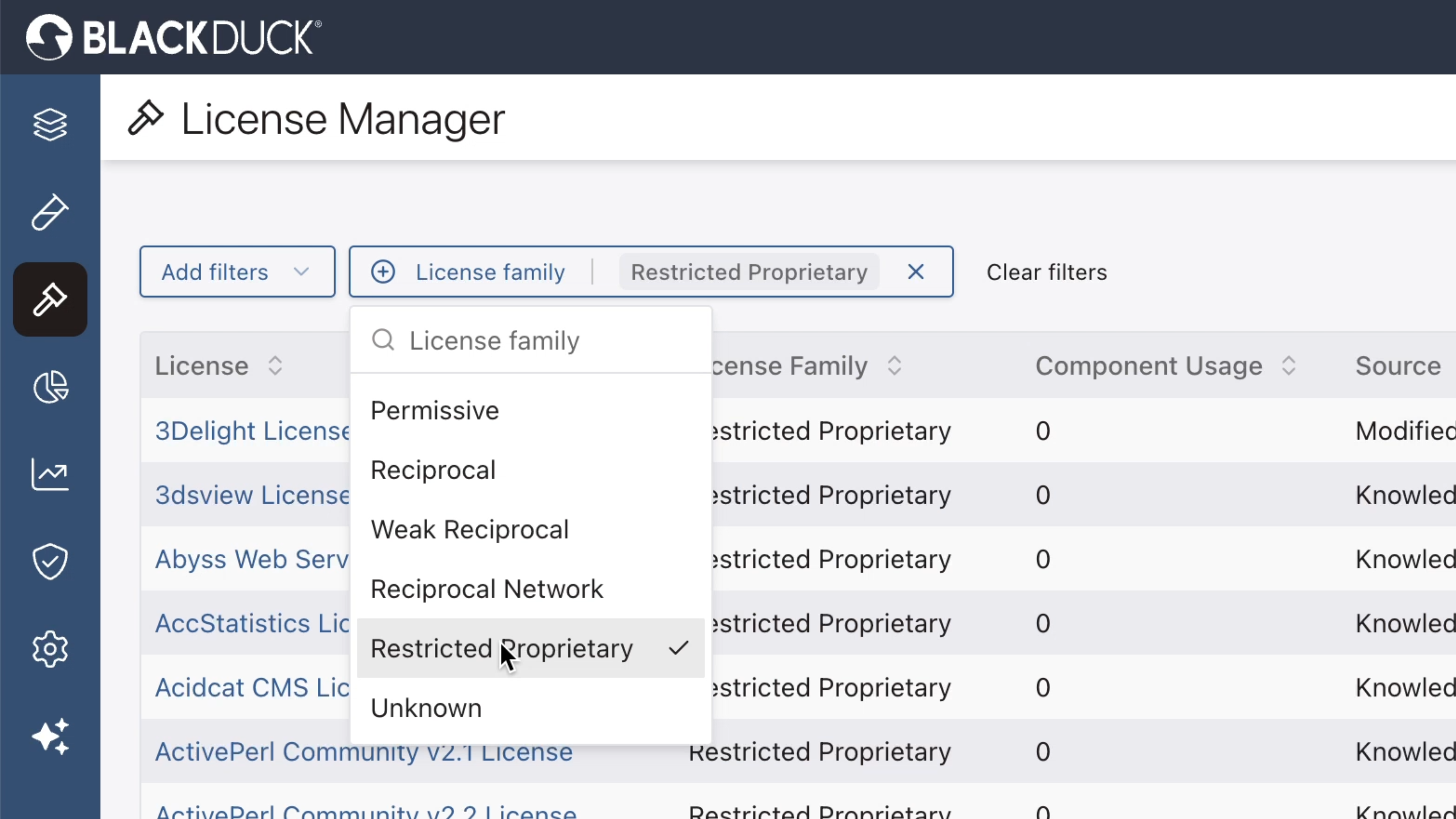 An example of License Manager in action