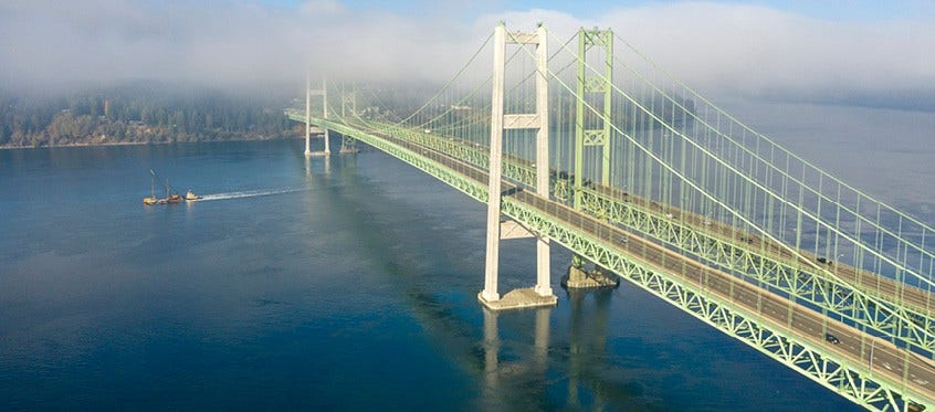 Software Security Flaws Concept Illustration with Broken Bridge Metaphor