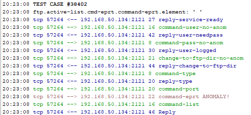 CyRC LightFTP test case view