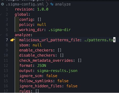 Enabling the feature in the config file