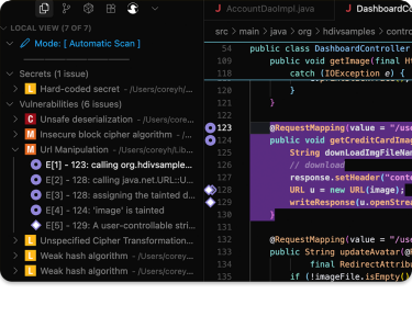 Remediation guidance and code fix suggestions in Code Sight