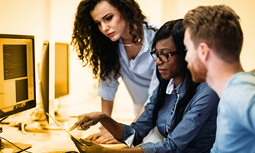 engineers in office setting