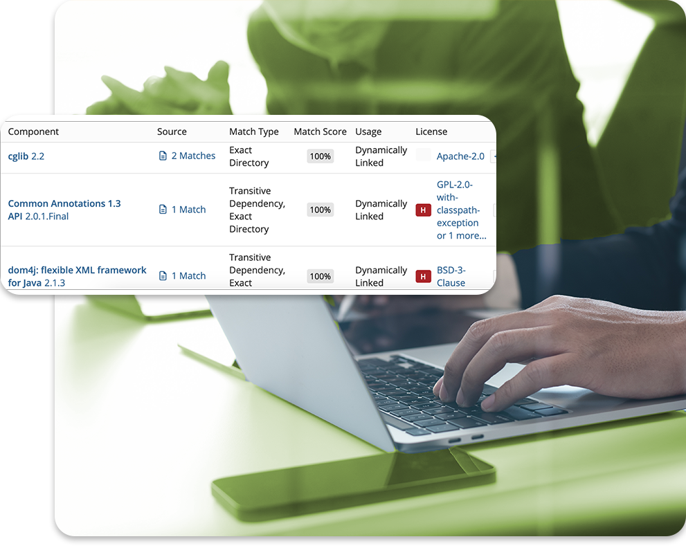 Identify open source licenses