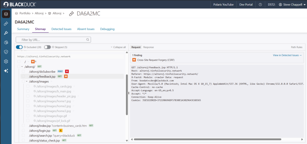 Dynamic sitemap view